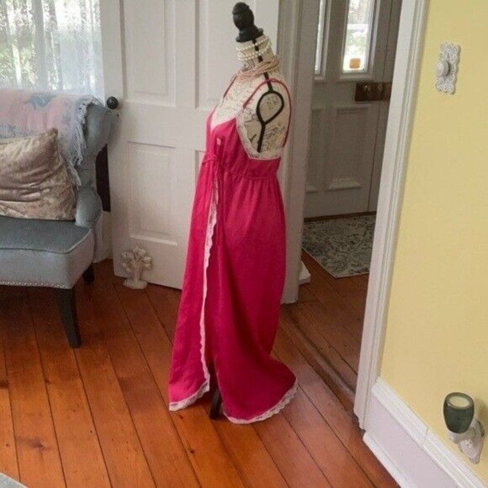 💝⭐️💝VTG Givenchy 2pc SET PARIS Pink Sultry Lace Nightgown * Robe💝⭐️💝 - Picture 10 of 16